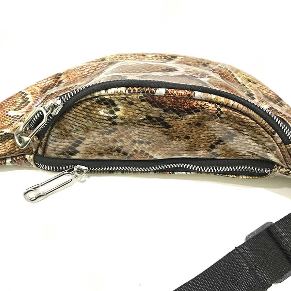 Γυναικείο τσαντάκι μέσης από λουστρίνι φίδι print US-16
