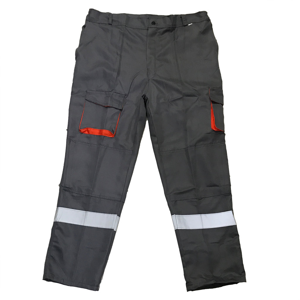 Ανδρικό παντελόνι εργασίας cargo με πολλές τσέπες γκρι US-94345-5