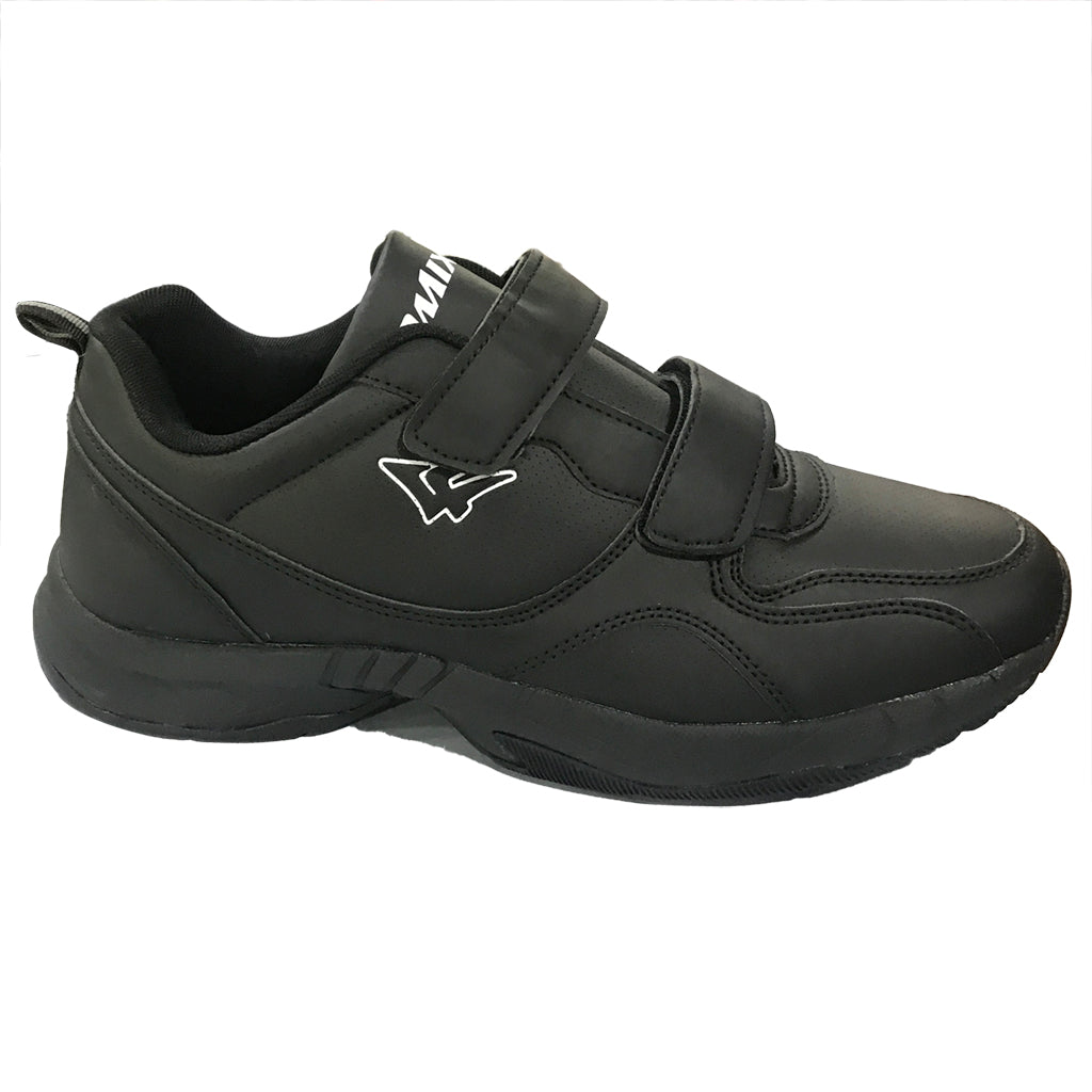 ustyle Ανδρικά αθλητικά παπούτσια δερματίνης με velcro μεγάλα μεγέθη μαύρο 8147-10
