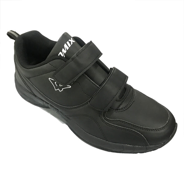 Ανδρικά αθλητικά παπούτσια δερματίνης μεγάλε μεγέθη μαύρο 8147-10