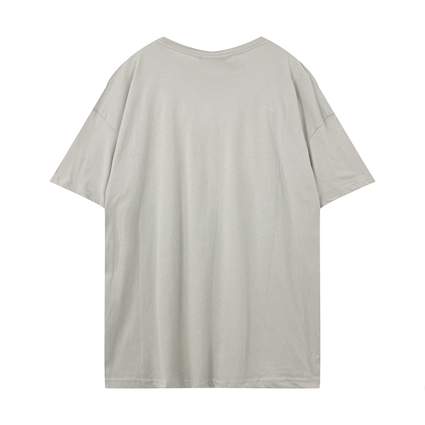 Ustyle Ανδρική Μπλούζα/T-shirt βαμβακερή κοντομάνικη μεγάλα μεγέθη Ανοιχτό γκρι 874205
