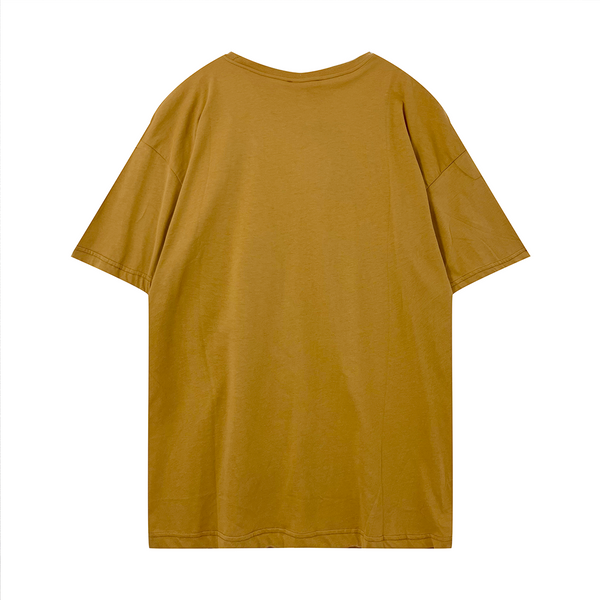Ustyle Ανδρική Μπλούζα/T-shirt βαμβακερή κοντομάνικη μεγάλα μεγέθη Μουσταρδί 874205