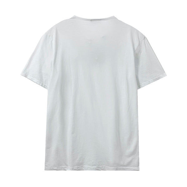 Ustyle Ανδρικό Μπλούζακι λινό κοντομάνικη με V λαιμόκοψη Λευκό 13560
