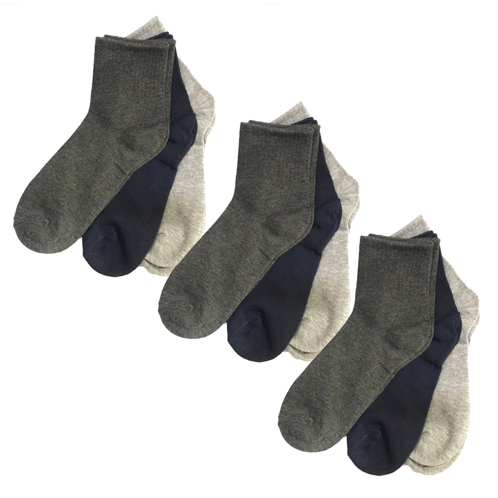 Ανδρικές Κάλτσες ημίκοντες 100% βαμβάκι σετ 9 ζευγάρια πολύχρωμες US-889689