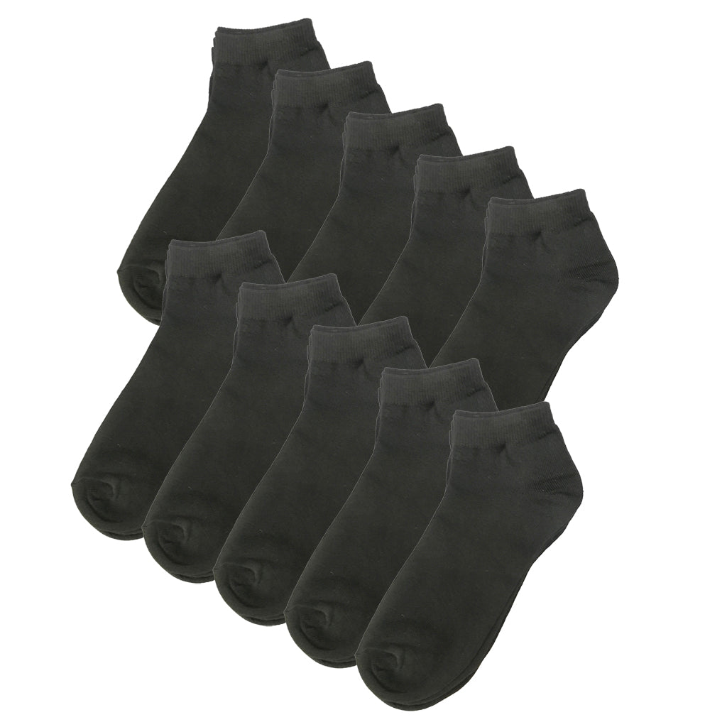 ustyle Γυναικείες κοντές Κάλτσες αστραγάλου σετ 10 ζευγάρια μαύρο US-710710