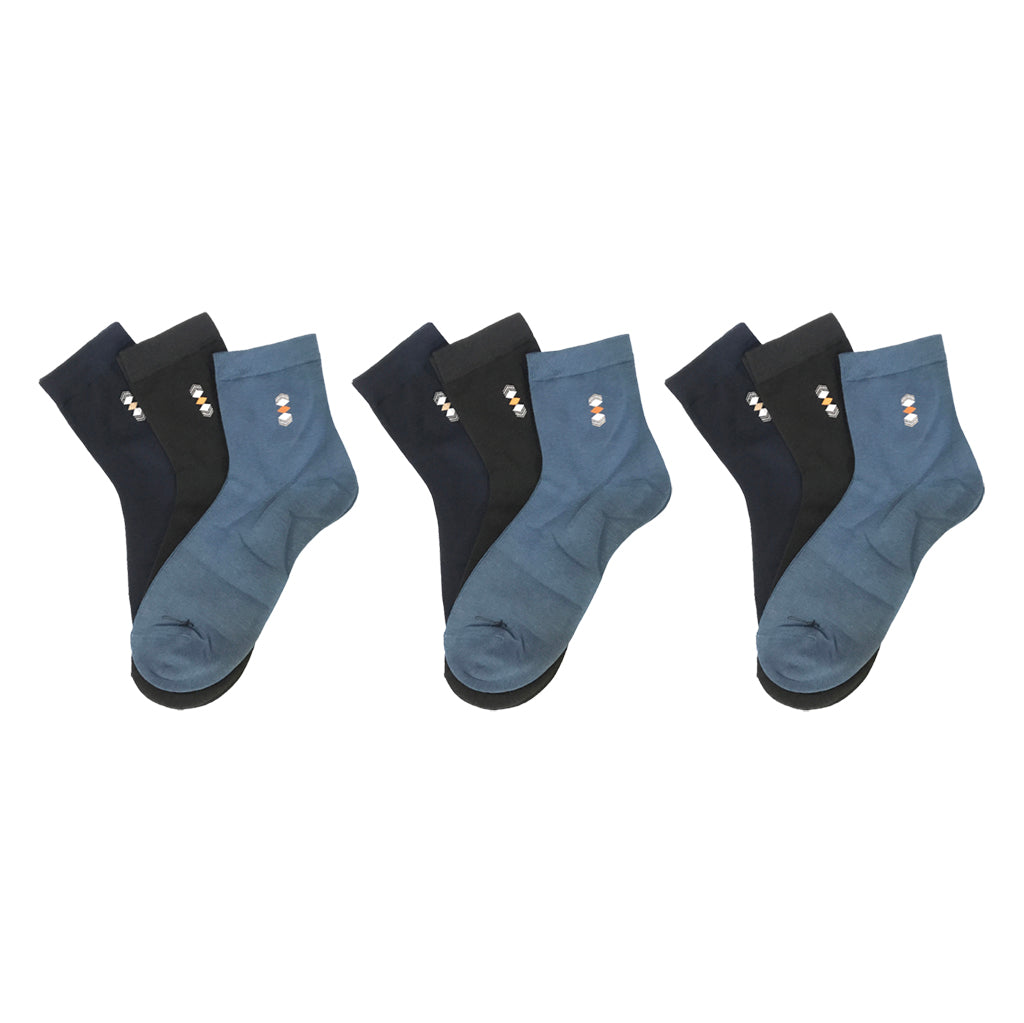 Ανδρικές ημίκοντες Κάλτσες σετ 9 ζευγάρια πολύχρωμες US-1039