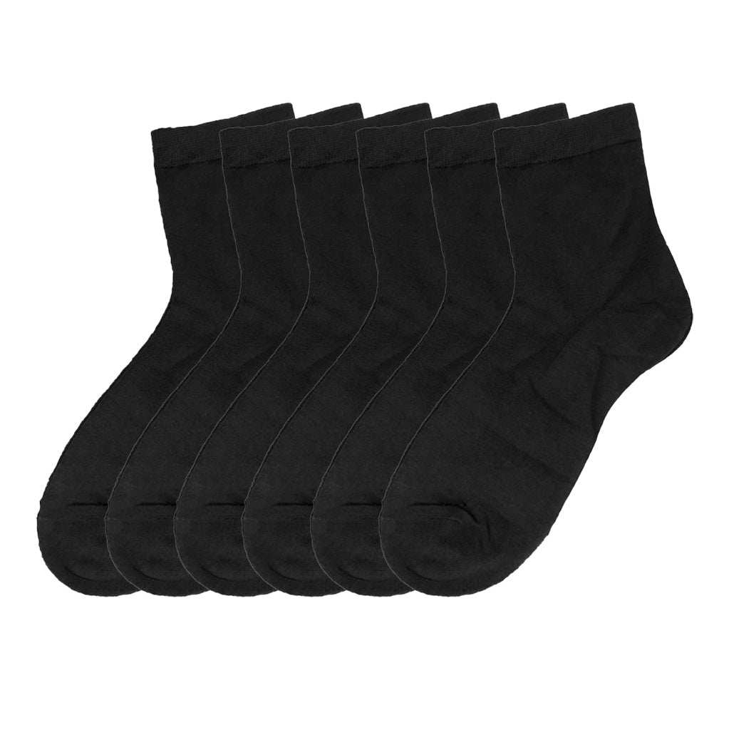 ustyle Γυναικείες ημίκοντες Κάλτσες σετ 6 ζευγάρια μαύρο US-20-52