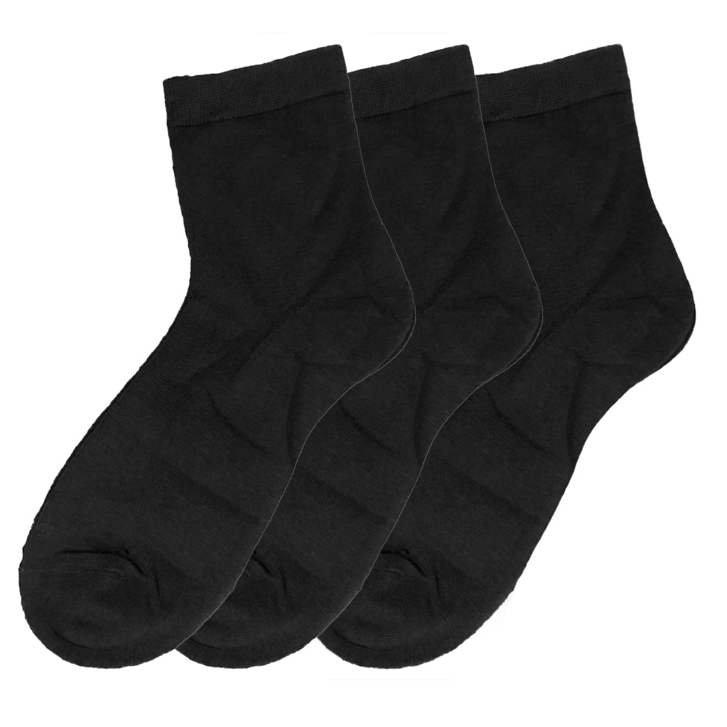 ustyle Γυναικείες ημίκοντες Κάλτσες σετ 3 ζευγάρια μαύρο US-20-18