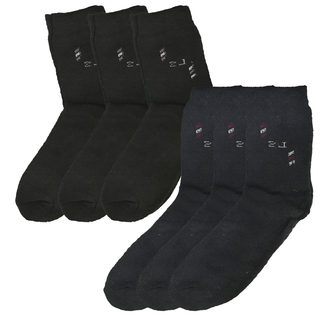 Ανδρικές χονδρές Κάλτσες πετσετέ σετ 6 ζευγάρια μαύρο/μπλε/γκρι US-36166