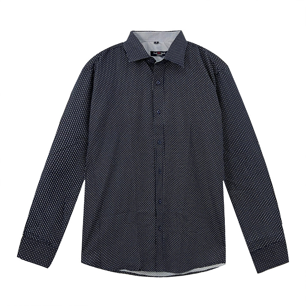 ustyle Ανδρικό πουκάμισο μακρυμάνικο με σχέδιο CS-43388 Μπλε
