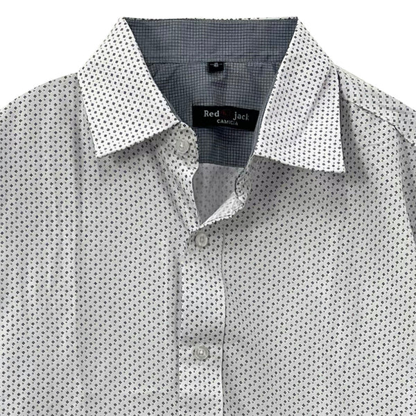ustyle Ανδρικό πουκάμισο μακρυμάνικο με σχέδιο CS-43388 Λευκό