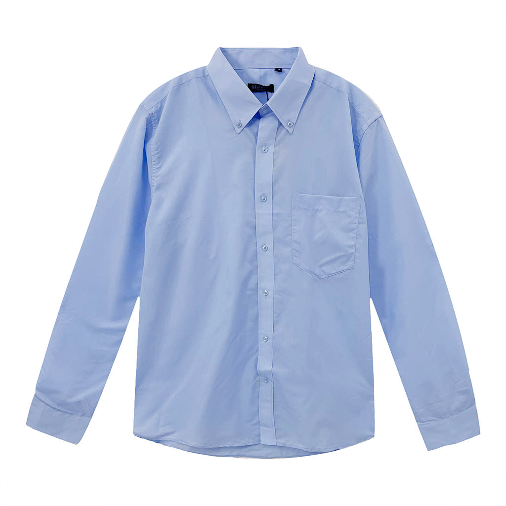 ustyle Ανδρικό πουκάμισο μακρυμάνικο με τσέπη US-513421 σιέλ