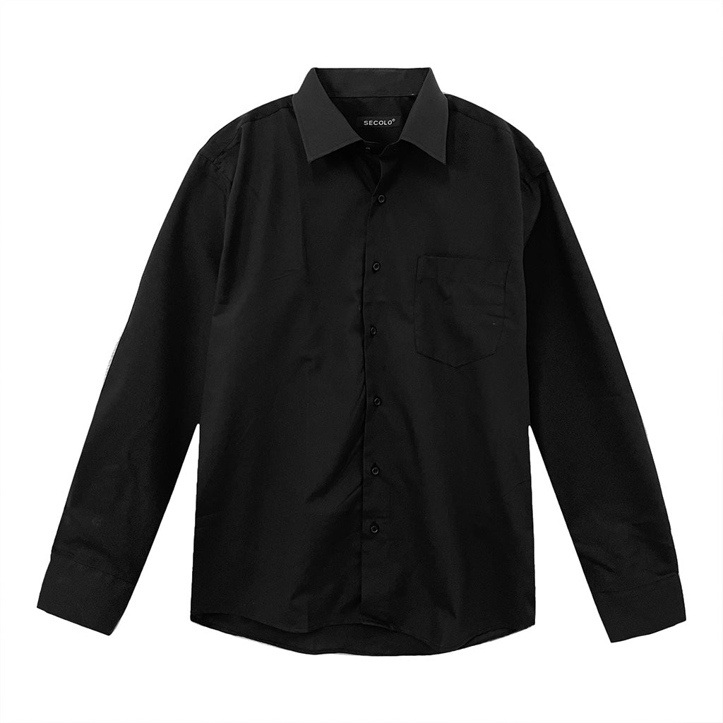 ustyle Ανδρικό πουκάμισο μακρυμάνικο με τσέπη US-513421 Μαύρο