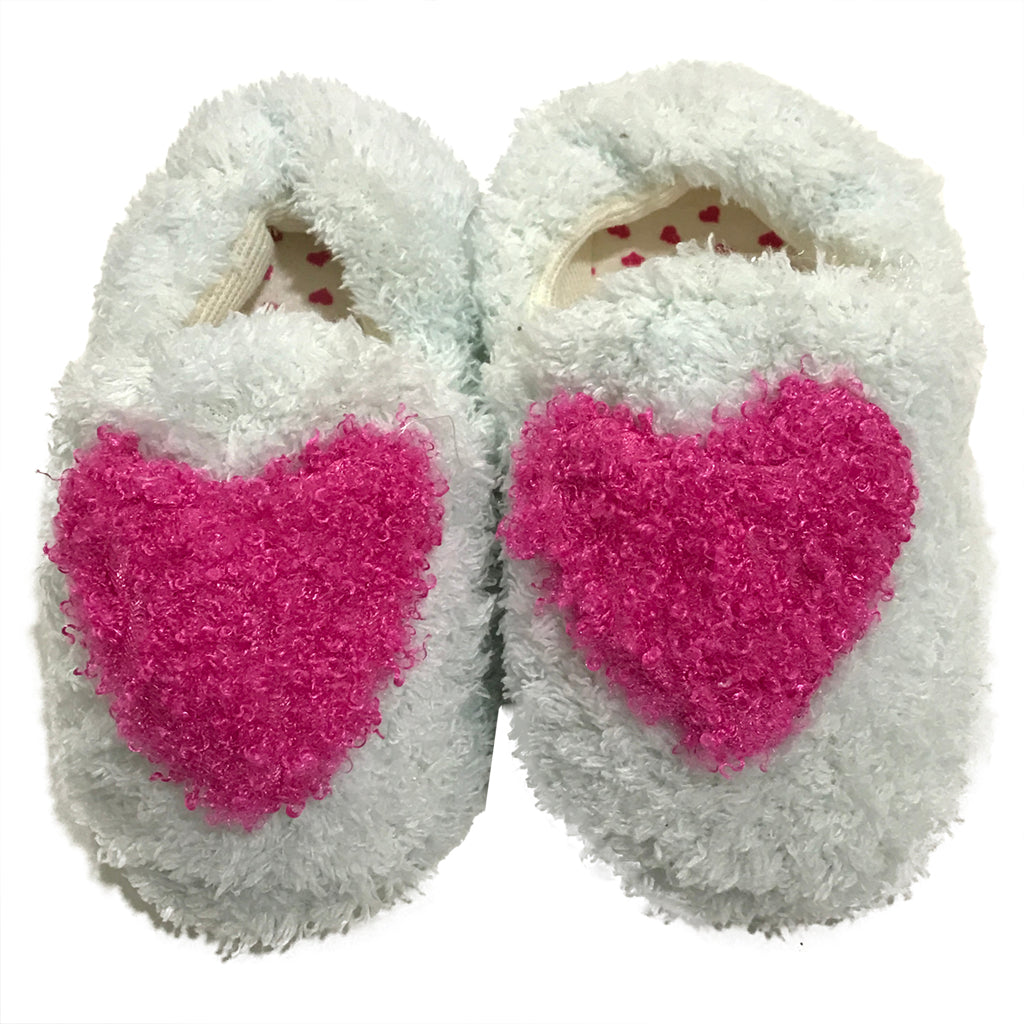 ustyle Κοριτσίστικες παντόφλες κλειστές χειμερινές με καρδιά Φούξια US-213065