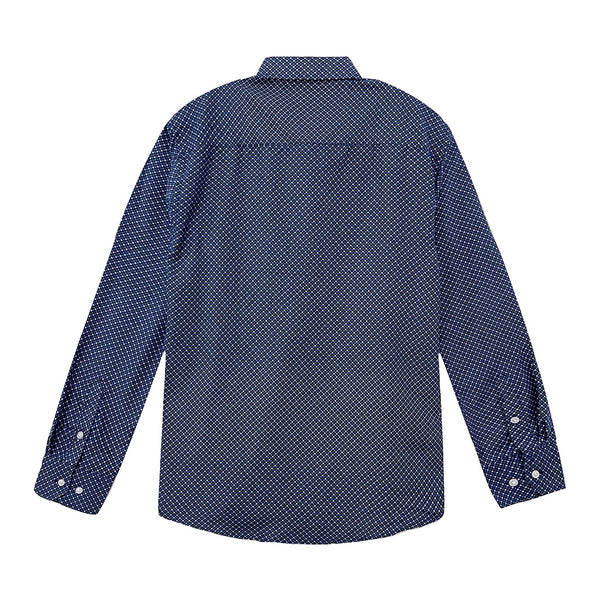 ustyle Ανδρικό πουκάμισο μακρυμάνικο με σχέδιο CS-1108 Μπλε