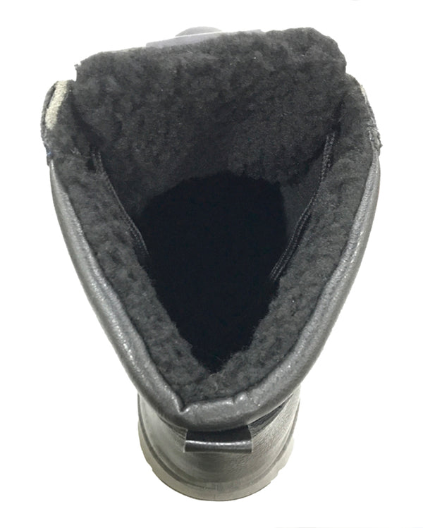 Ustyle Ανδρικό Μποτάκι με κορδόνι με επένδυση μαύρο US-97568
