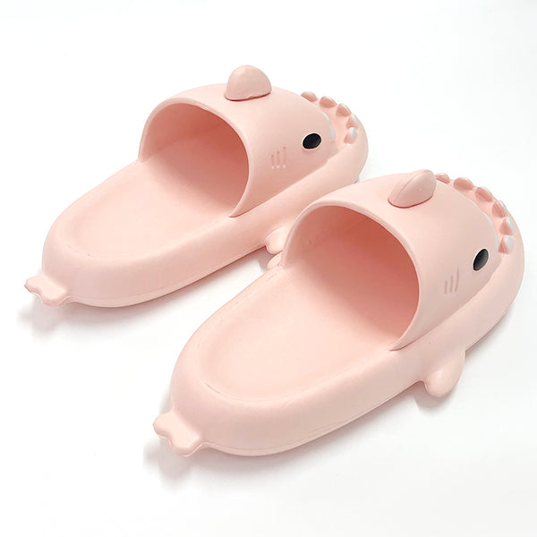 Ustyle Γυναικείες Παντόφλες καλοκαιρινές αντιολισθητικές με σχέδιο καρχαρίας US-7053-2 Ροζ