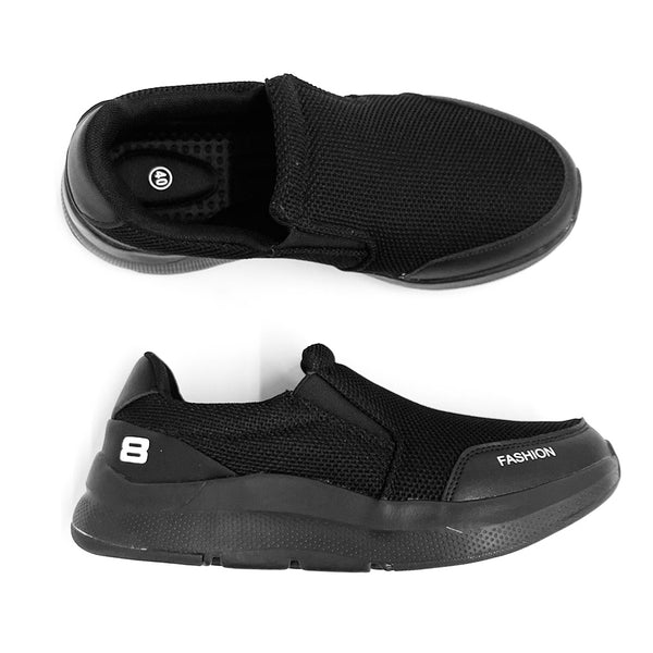 ustyle Ανδρικά αθλητικά παπούτσια slip-on χωρίς κορδόνια US-230278 Μαύρο