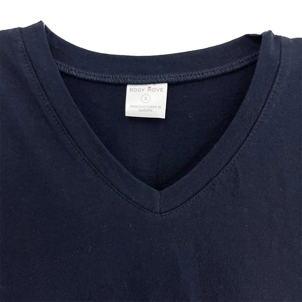 ustyle Γυναικεία βαμβακερά μπλούζακια T-shirt κοντομάνικα με V λαιμόκοψη σε Μπλε US-13428