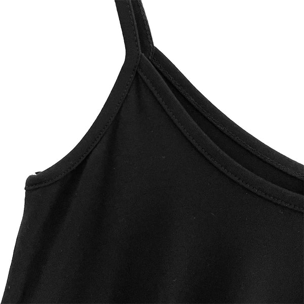 ustyle Γυναικεία μπλουζάκια με τιραντάκια σε μαύρo US-13408