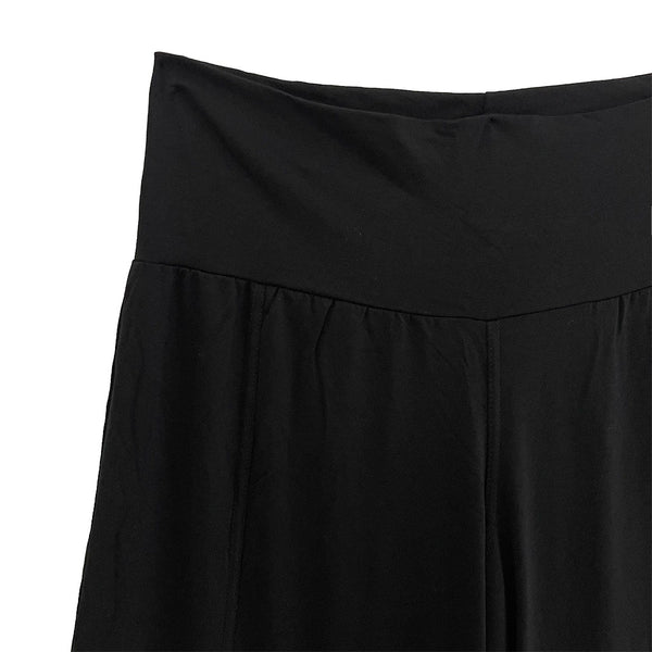 ustyle Γυναικεία παντελόνα ελαστική με φαδριά μέση σε μαύρο US-23418