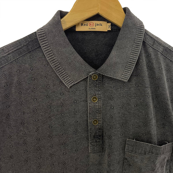 Ustyle Ανδρικές βαμβακερές Μπλούζες Polo κοντομάνικη με τσέπη US-36798 Γραφίτη