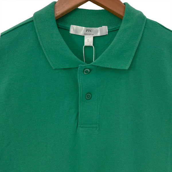 Ustyle Ανδρική βαμβακερή Μπλούζα Polo κοντομάνικη Πράσινο US-5024