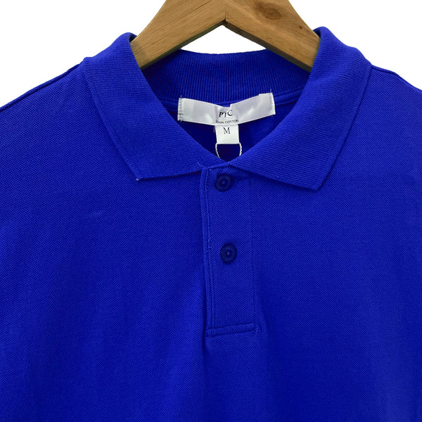 Ustyle Ανδρική βαμβακερή Μπλούζα Polo κοντομάνικη μπλε ρουά US-5024