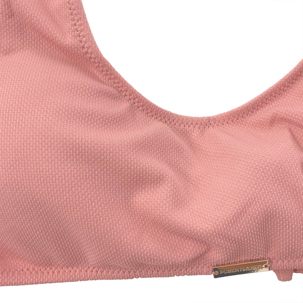 Ustyle Γυναικεία μαγιό σετ μπικίνι με τοπ μπουστάκι Ροζ US-35338