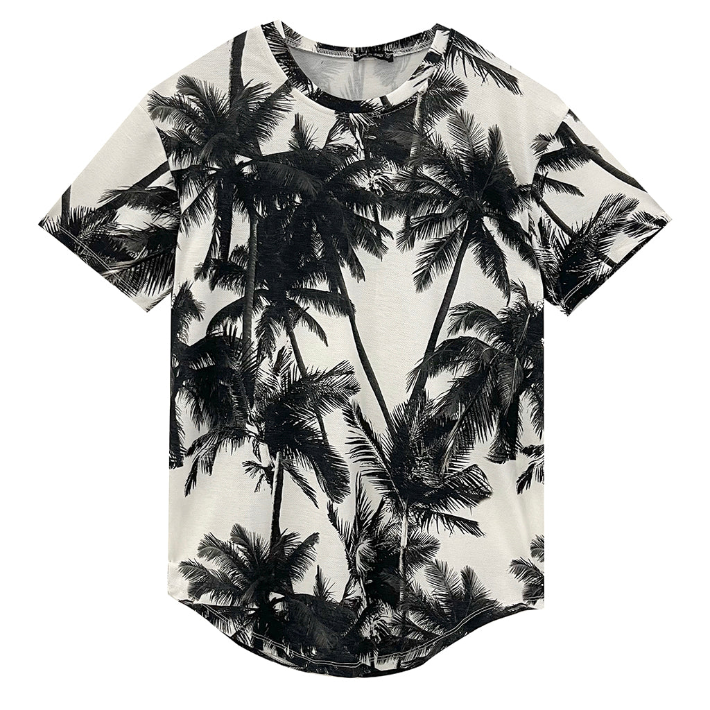 Ustyle Ανδρική Μπλούζα/T-shirt κοντομάνικη με σχέδιο coconut tree