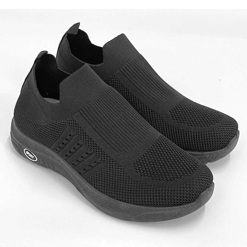 ustyle Ανδρικά αθλητικά παπούτσια τύπου κάλτσας slip-on χωρίς κορδόνια Μαύρο