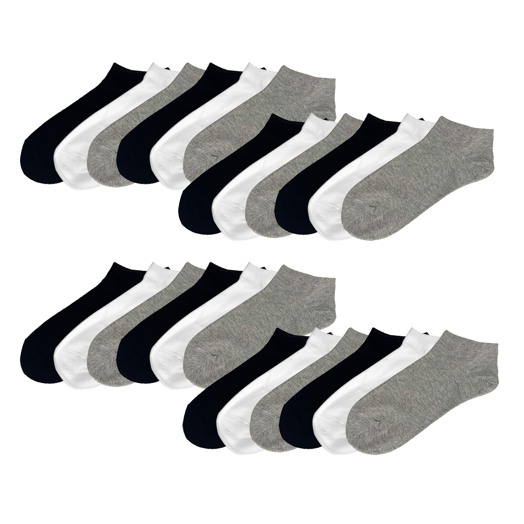 ustyle Ανδρικές κοντές Κάλτσες αστραγάλου βαμβακερές 24 ζεύγη Πολύχρωμο 41-46