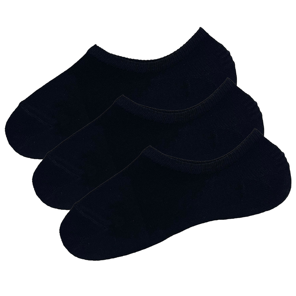 ustyle Ανδρικές κοντές Κάλτσες αόρατες βαμβακερές 3 ζεύγη Μαύρο 40-46