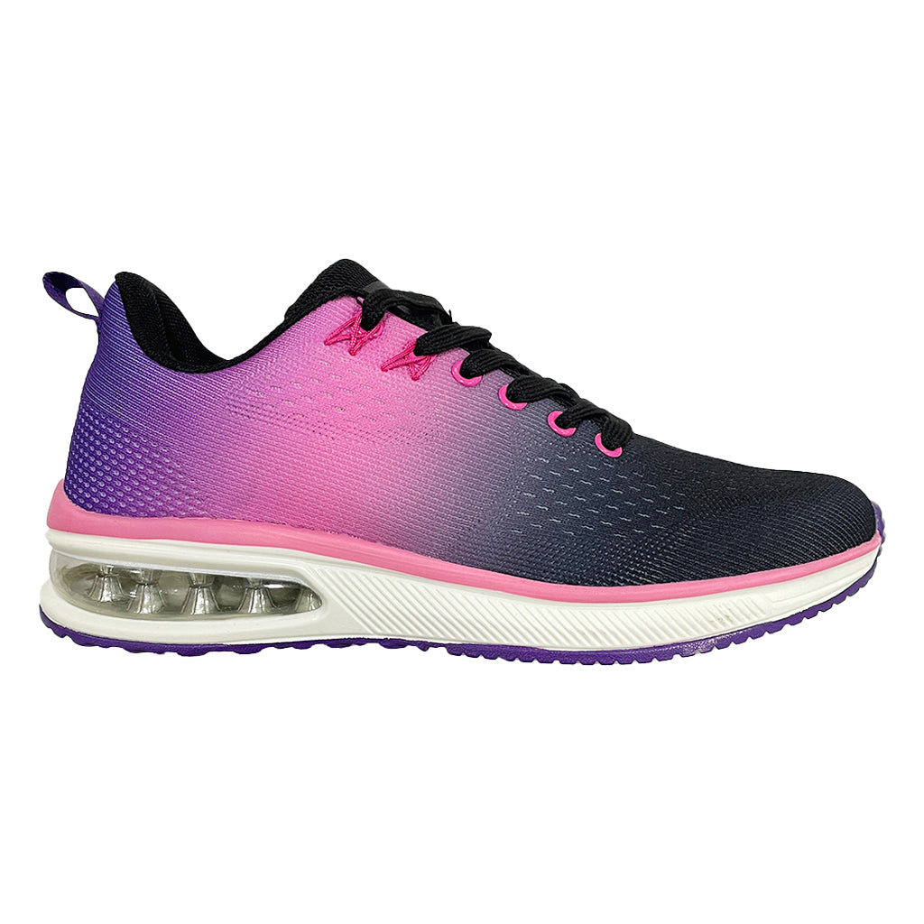 ustyle Γυναικεία sneakers αθλητικά παπούτσια Αερόσολα μαύρο/μωβ US-2040