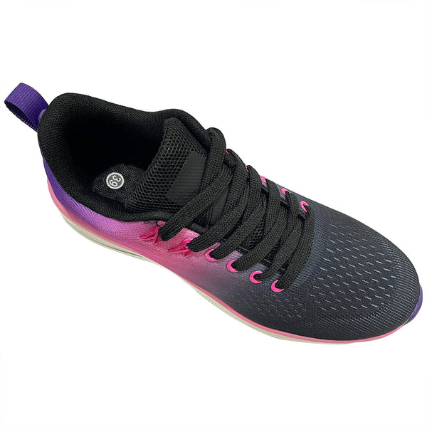 Γυναικεία sneakers αθλητικά παπούτσια Αερόσολα μαύρο/μωβ US-2040