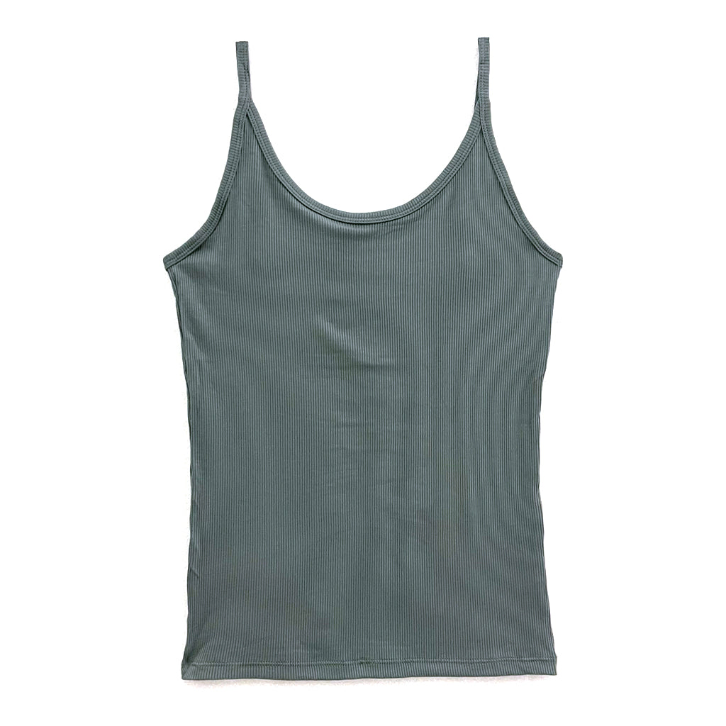 ustyle Γυναικεία ριπ μπλουζάκια με τιραντάκια YP-900418 Χακί