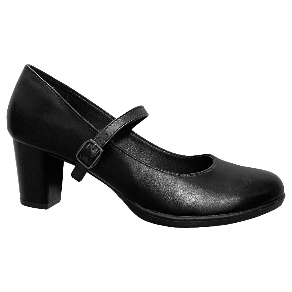 Ustyle Ustyle παπούτσια χορού παραδοσιακού με μπαρέτα 6CM μαύρο US-8101