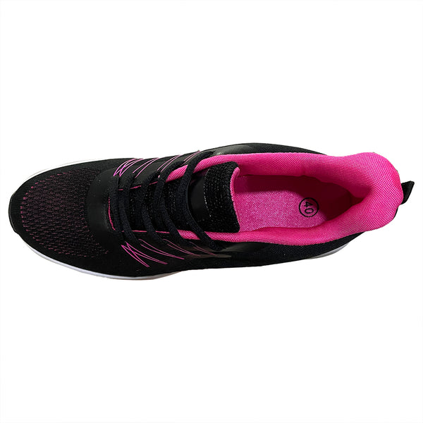 ustyle Γυναικεία sneakers αθλητικά παπούτσια μαύρο/φούξια US-112