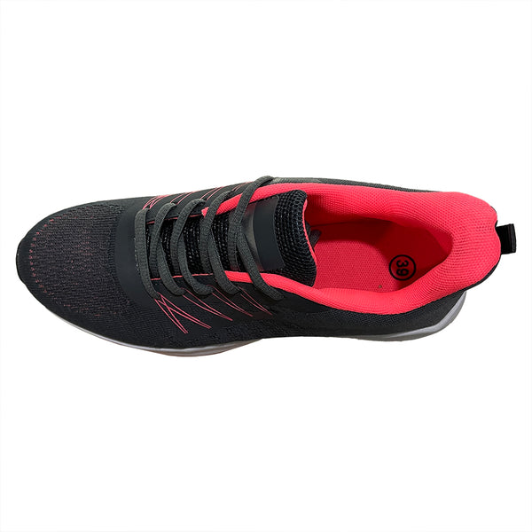 Γυναικεία sneakers αθλητικά παπούτσια γκρι/κοραλί US-112