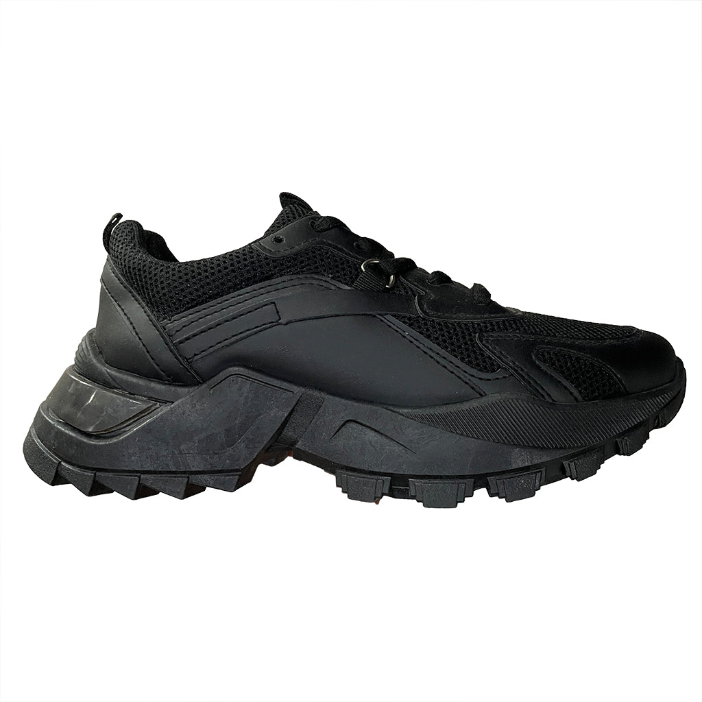 Γυναικεία sneakers αθλητικά παπούτσια με χοντρή σόλα Μαύρο US-122