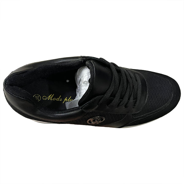 Γυναικεία sneakers με πλατφόρμα Μαύρο US-8970