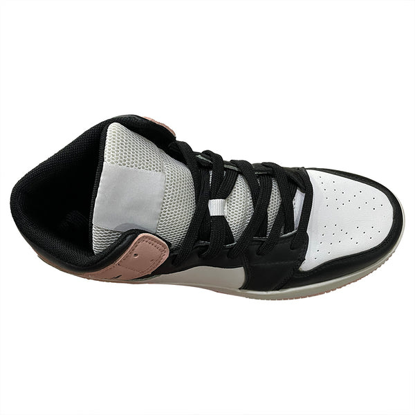 ustyle Γυναικεία sneakers αθλητικό μποτάκι Λευκό/Μαύρο/Ροζ US-1140