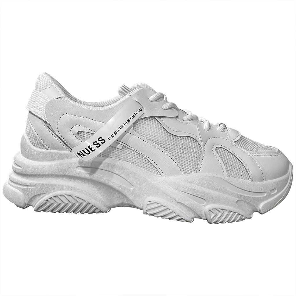 Γυναικεία sneakers αθλητικά παπούτσια με χοντρή σόλα Λευκό US-9173