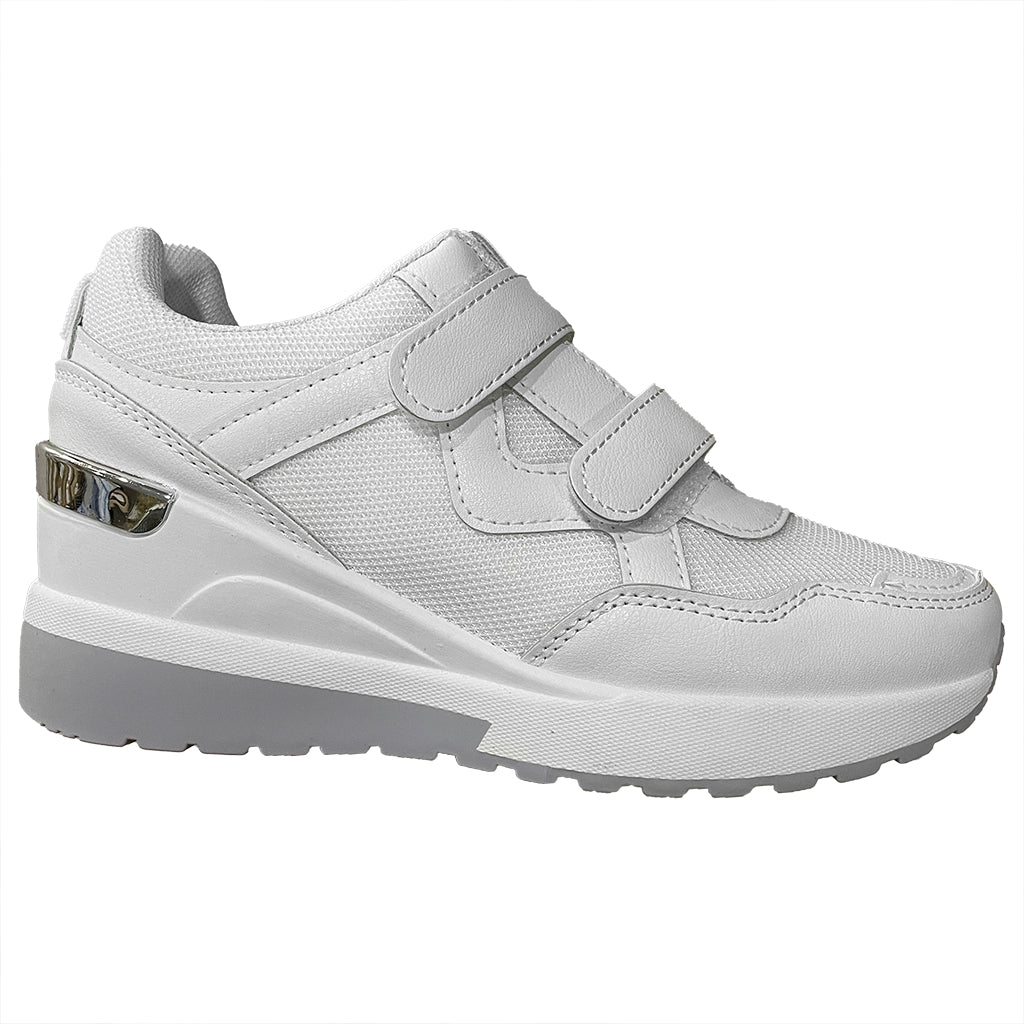 ustyle Γυναικεία sneakers αθλητικά παπούτσια με πλατφόρμα Λευκό US-1330