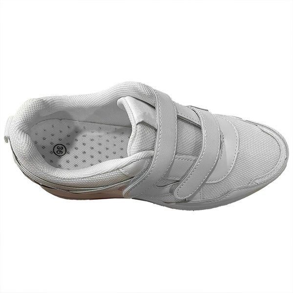 ustyle Γυναικεία sneakers αθλητικά παπούτσια με πλατφόρμα Λευκό US-1330