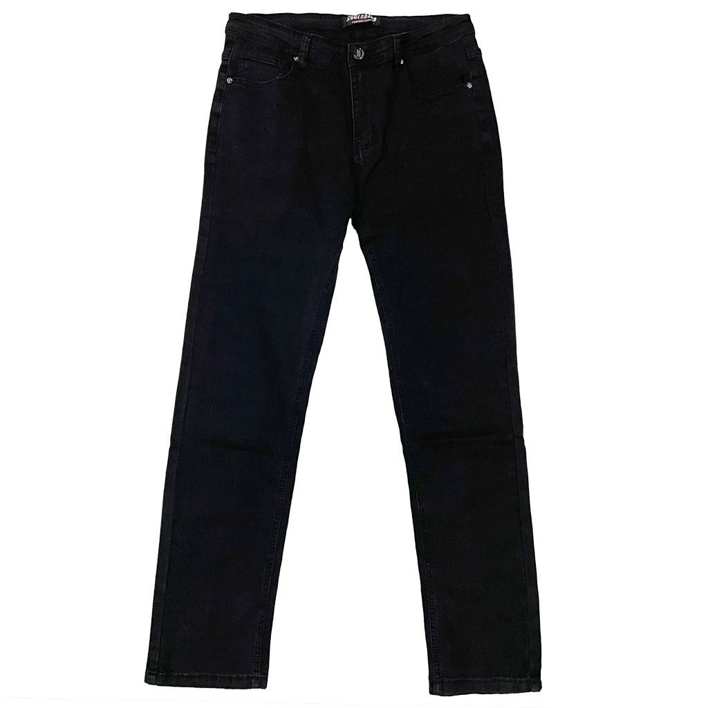 ustyle Ανδρικό παντελόνι τζιν ίσια γραμμή ελαστικό US-2485 μαύρο
