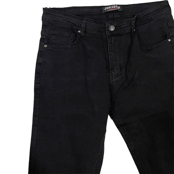 Ανδρικό παντελόνι τζιν ίσια γραμμή ελαστικό US-2485 μαύρο