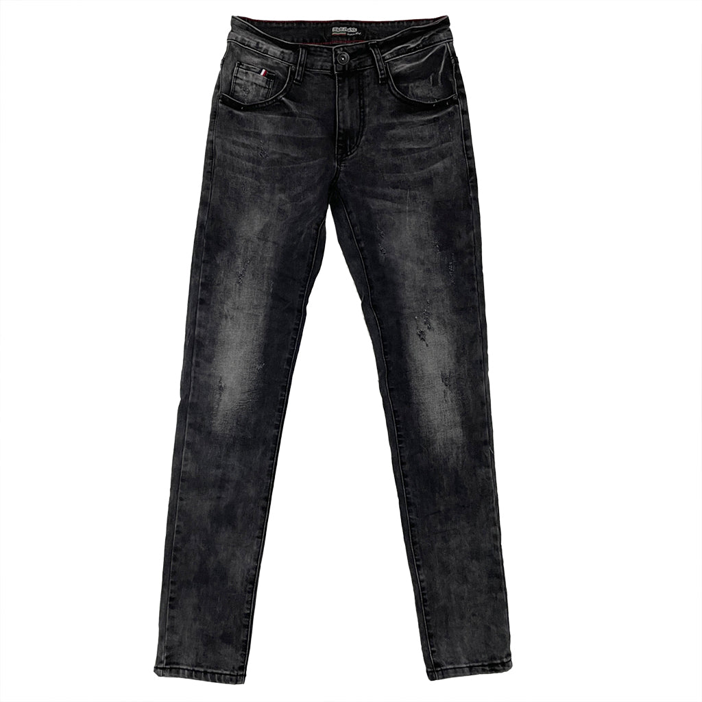 Ανδρικό παντελόνι τζιν ελαστικό US-1377-3 μαύρο/γκρι