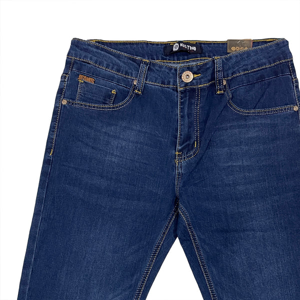 ustyle Ανδρικό παντελόνι τζιν ίσια γραμμή US-8570 Μπλε Σκούρο