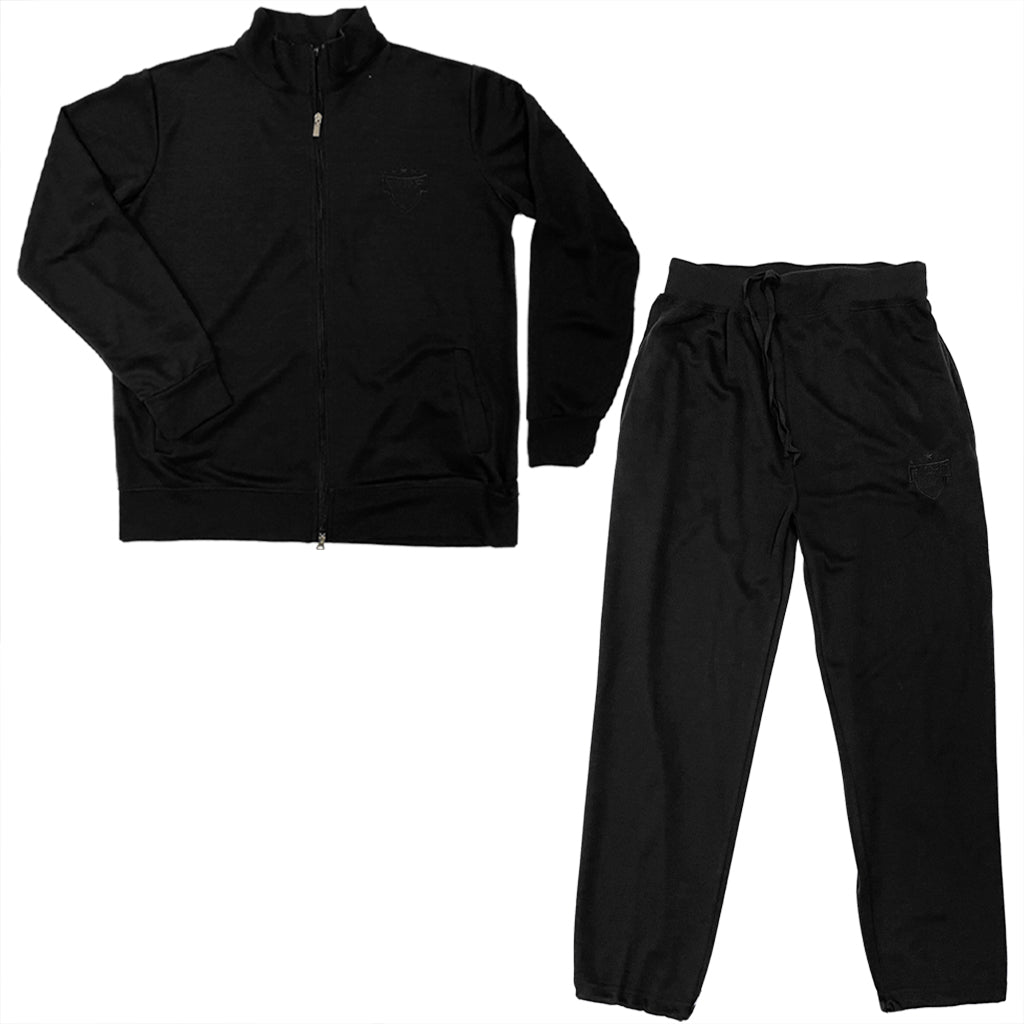 Ανδρικό σετ φόρμας ζακέτα+Παντελόνι χωρίς κουκούλα Μαύρο US-1003